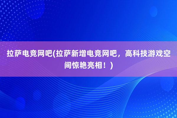 拉萨电竞网吧(拉萨新增电竞网吧，高科技游戏空间惊艳亮相！)