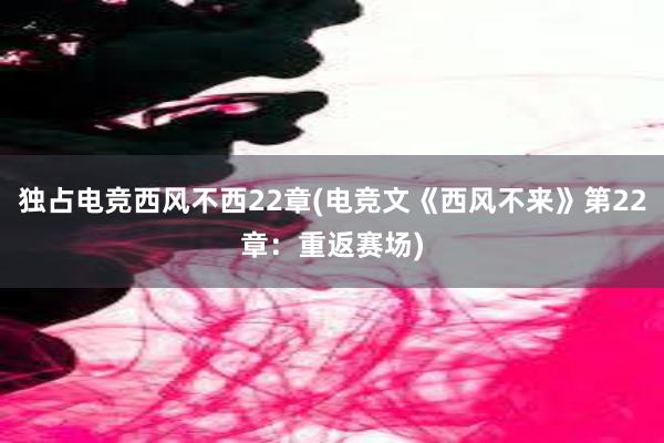 独占电竞西风不西22章(电竞文《西风不来》第22章：重返赛场)