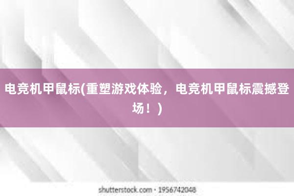 电竞机甲鼠标(重塑游戏体验，电竞机甲鼠标震撼登场！)