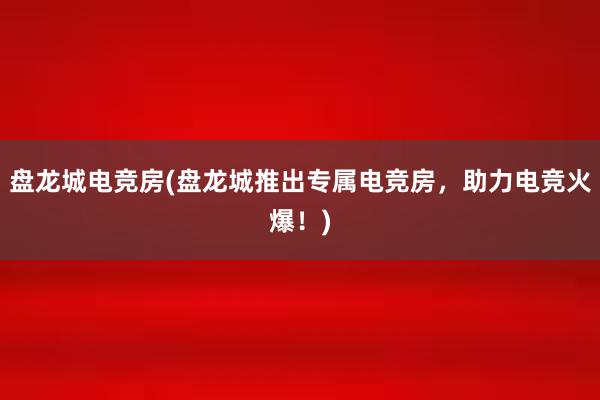 盘龙城电竞房(盘龙城推出专属电竞房，助力电竞火爆！)