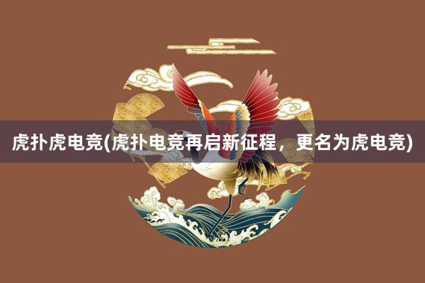 虎扑虎电竞(虎扑电竞再启新征程，更名为虎电竞)