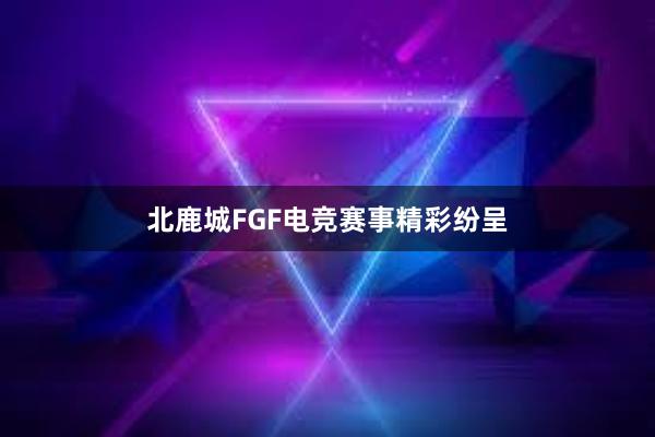 北鹿城FGF电竞赛事精彩纷呈